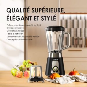 Mixeur Oraimo, moulinex, mélangeur à contrôle de Vitesse 1.5L